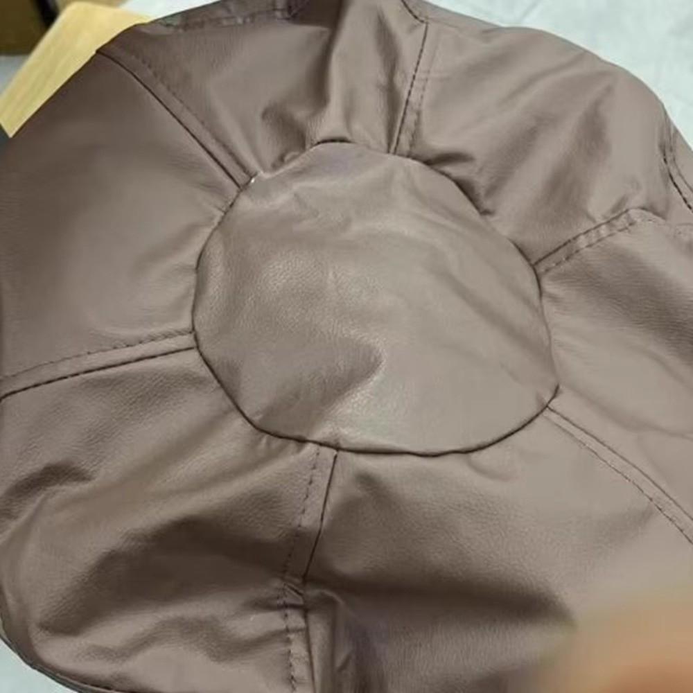 Große Kapazität Ungefüllter Kissenbezug Rutschfester Sofa Hockerbezug Verdicktes Leder Hocker Schlafzimmer