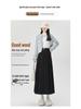 Women's 2024 High-Waisted Wool Pleated Midi Skirt – Autumn/Winter Slimming A-Line