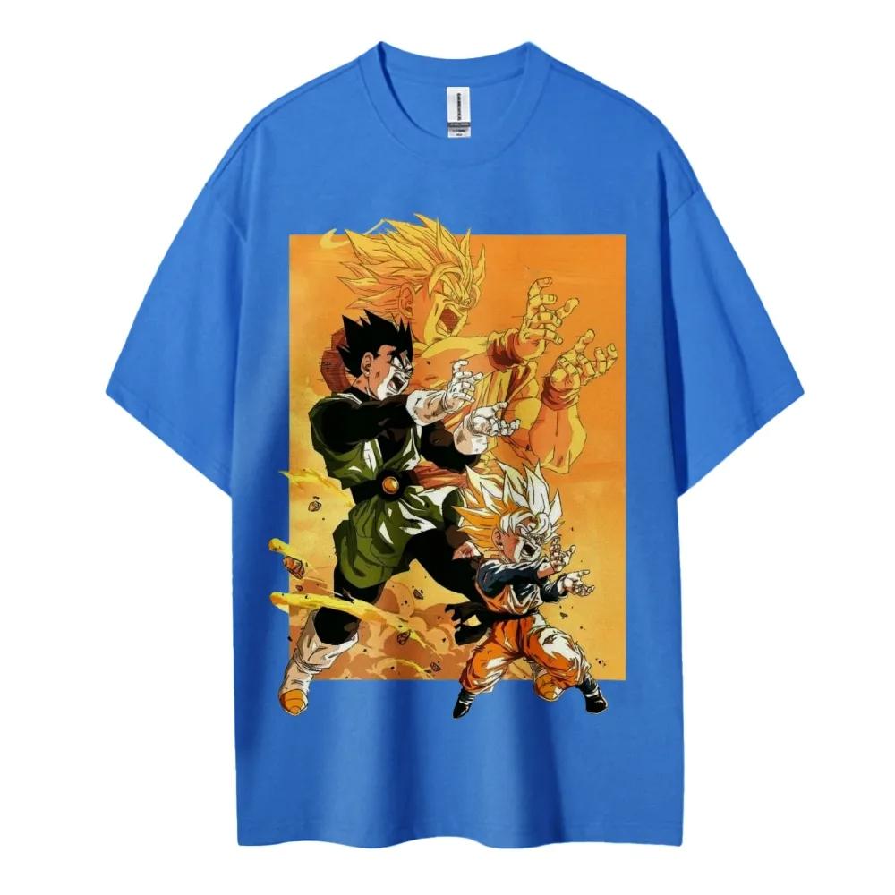 

Dragon Ball Tshirt Mens Pure Cotton Casual Round Neck Tshirt Short Sleeve Clothing Summer Sports Casual Short Sleeve Top 4XL
