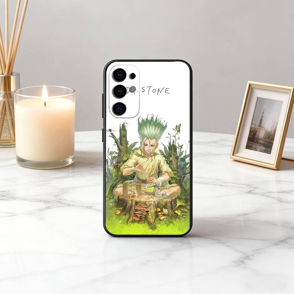 D-Dr S-STONE S-Senku I-Ishigami-DSSI Phone Case Black Silicone Soft For Samsung S25,S24,S21,S22,S23,S30,Ultra,S20,Plus,Fe,Lite