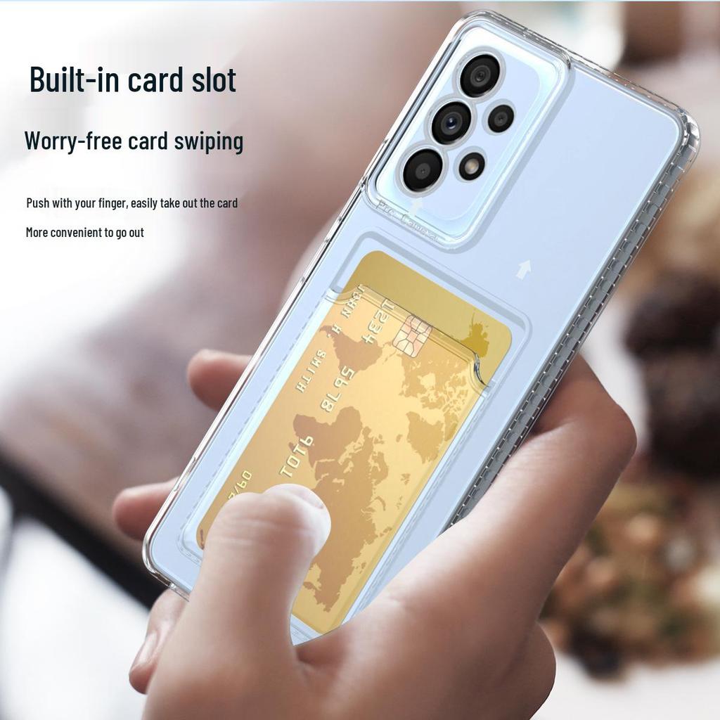 Samsung S26U/S25FE Drop-Proof Transparent Phone Case with Card Slot