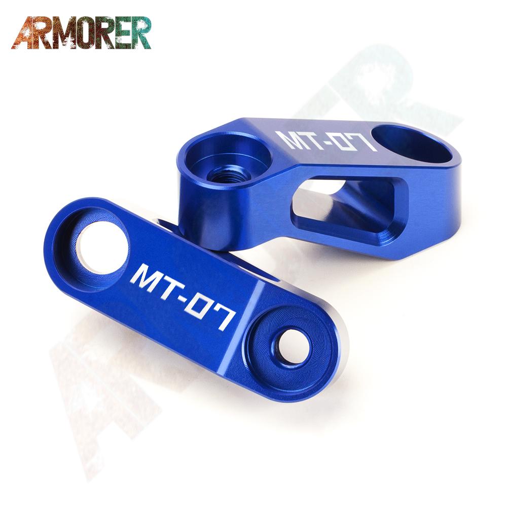 MT07 Rearview Mirrors Extension Riser Extend Adapter Motorcycle Accessories For YAMAHA MT-07 MT07 MT 07 2014 - 2022 2017