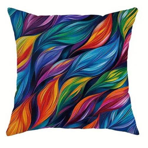 

Красочная наволочка с листом, ультрамягкий полиэстер, для диванной подушки в гостиную, подушки для спины, автомобильной подушки, домашнее украшение 16x16in 40x40cm