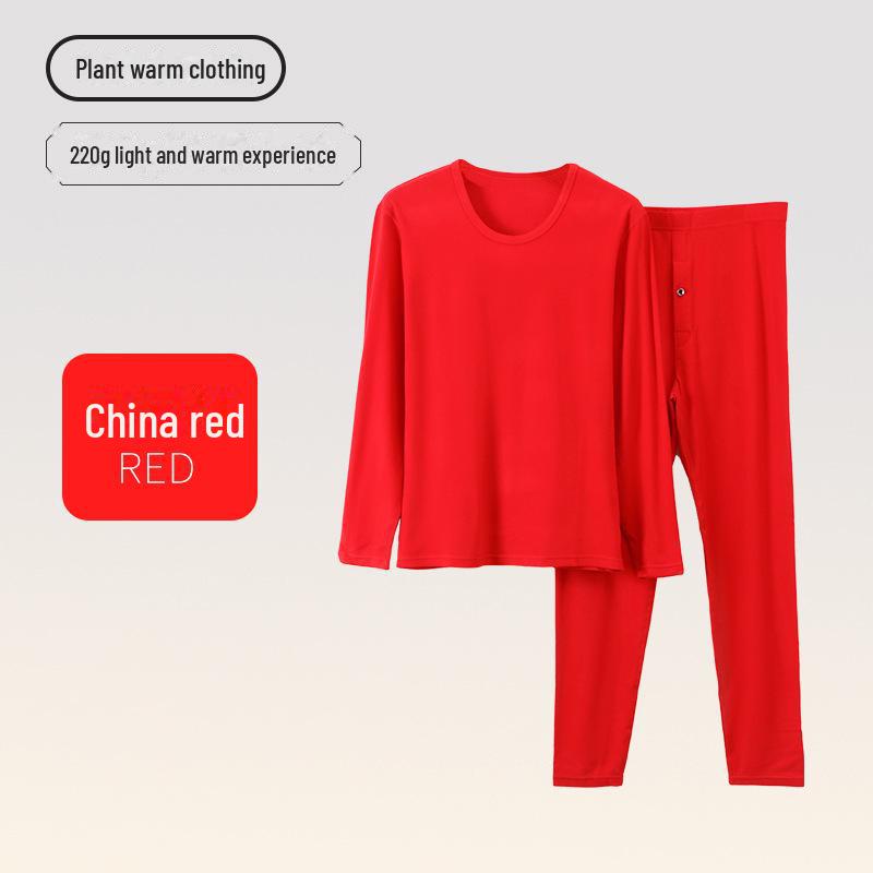 Men's and Women's Lyocelle Velvet Thermal Underwear Set - Warm Autumn and Winter Suit