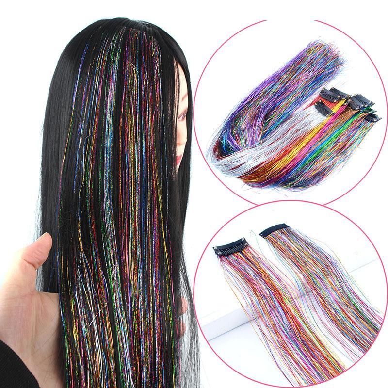 Colorful hair extension color silk color wig piece no trace hair