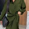 Dress, Shirt, Skirt Women Clothes Autumn Long Sleeve New Dress Party Dress Waist Hugging Shirt Dress