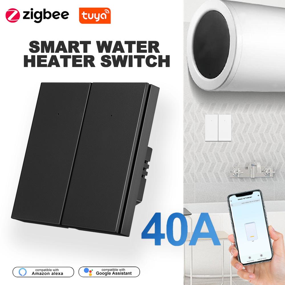 

40A ZigBee Smart Water Heater and Air Conditioner Switch, Alexa/Google Home Compatible (US/Brazil) White 40A