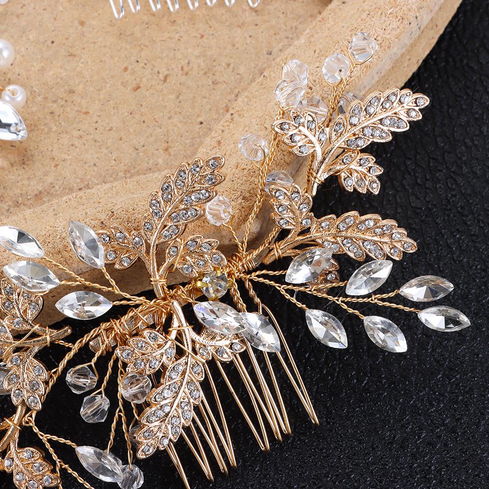 Bijoux de cheveux romantiques Mariage Demoiselle d'honneur Coiffe Pin à cheveux Fleur Peignes à cheveux