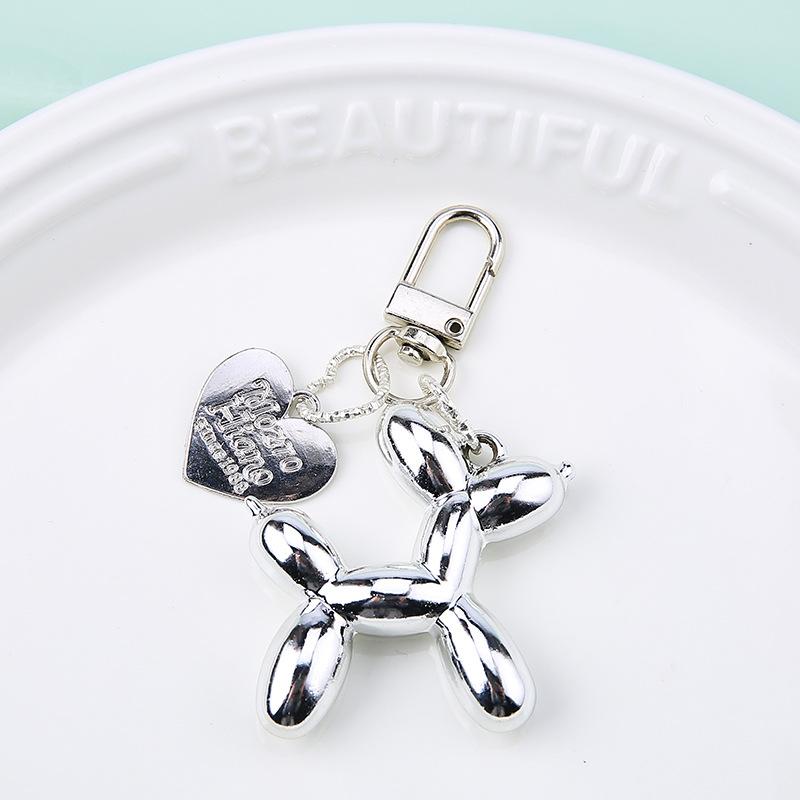 Fashion Keychain Punk Y2K Balloon Dog Keychains for Women Bag Pendant Jewelry Trinket Girl's Car Key Ring Key Chain Accessories