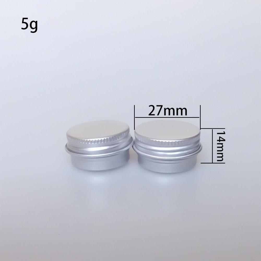 50PCS 10g 30g 50g 100g Aluminum Tin Jars Empty Cosmetics Container Metal Candle Jars with Lids Lip Balm Pot Face Eye Cream Box