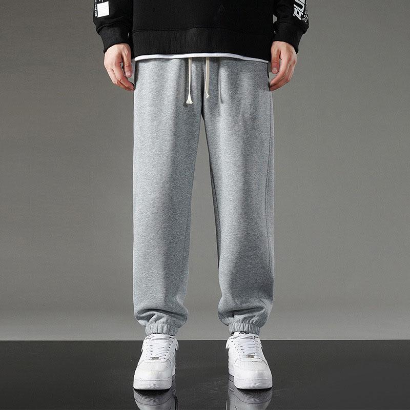 Pantaloni Casual Drepți de Primăvară pentru Bărbați, Culoare Solidă