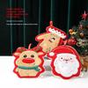 Cute Christmas Cleaning Towel Coral Velvet Hand Towel Snowman Bathroom Hanging Absorbent Dishcloth Soft Cleaning Cloth Rag
