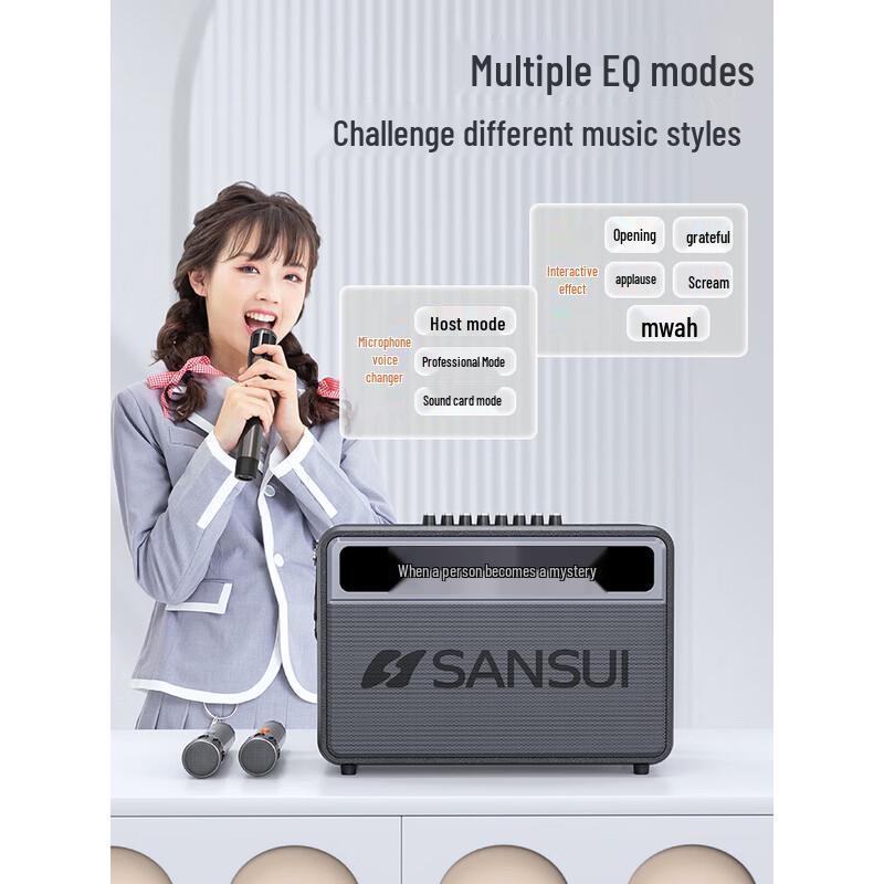 SANSUI G12 High-Power Outdoor Bluetooth Karaoke Speaker