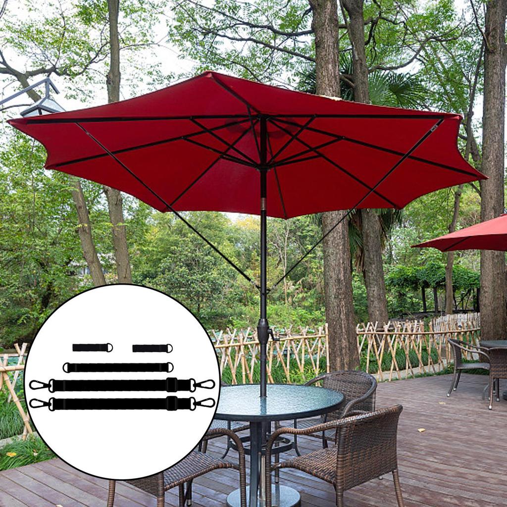 Pasek mocujący do parasola ogrodowego, odporny na warunki atmosferyczne, pasek napinający do parasola, regulowany, ultralekki, paski do mocowania parasola