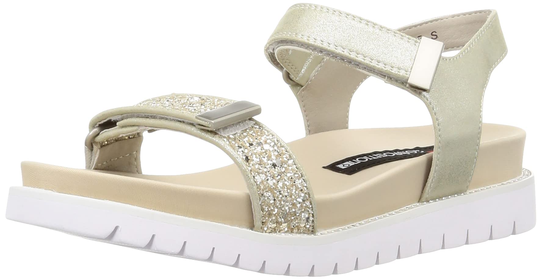 

Sandals Glitter Velcro Strap Comfort Sandals 2935 GD cm [Composition Nine] Women s 22.0 cm~22.5
