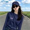 Jeanswest Women's Pure Cotton Loose Fit Long Sleeve T-Shirt