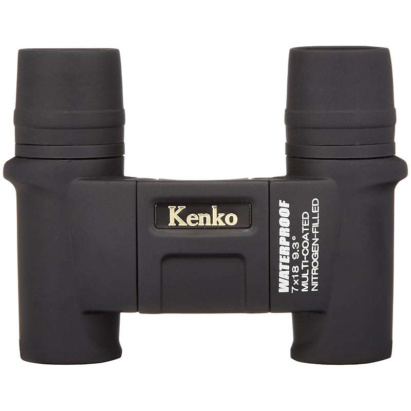 Kenko NEW SG 7x18 DH SGWP Binoculars, Roof Prism, 7x Magnification, 18mm Aperture, Fully Waterproof, Free Focus, FF, Black, BN-101171