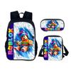 Set Zaino con Ingranaggi per Bambini: Zaino scolastico, Borsa a tracolla, Astuccio – Set da 3 pezzi per ragazzi e ragazze, Multicolore