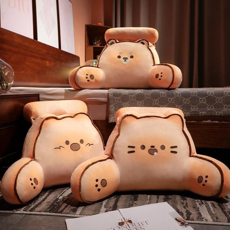 Removable washable cushions Bedhead backrest mat Cartoon butter biscuit pillows soft and comfortable sofa cushion lazy person Waist and Neck Pillow