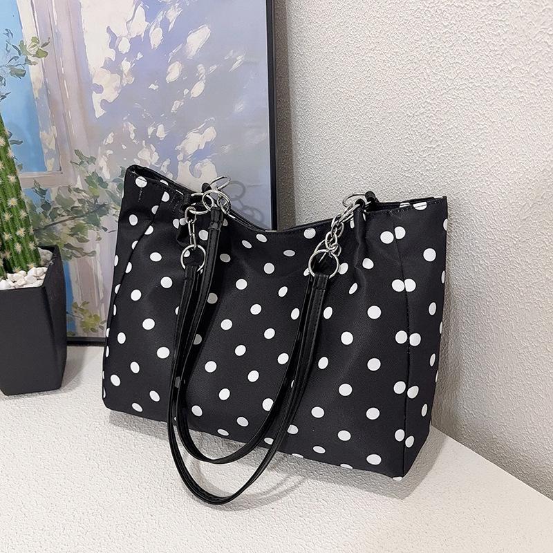 2026 Women's High-Capacity Polka Dot Tote Bag - Fashionable Shoulder & Handheld Design