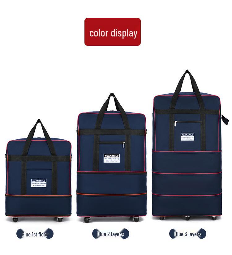 Expandable Foldable Travel Luggage with Universal Wheels - Large Capacity 158 Air Checked Baggage