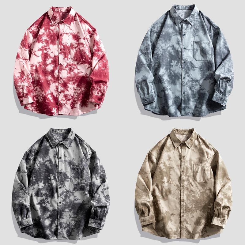 Spring Shirt Men's Korean Version Loose Collared Long Sleeved Pure Cotton Shirt Couple Jacket