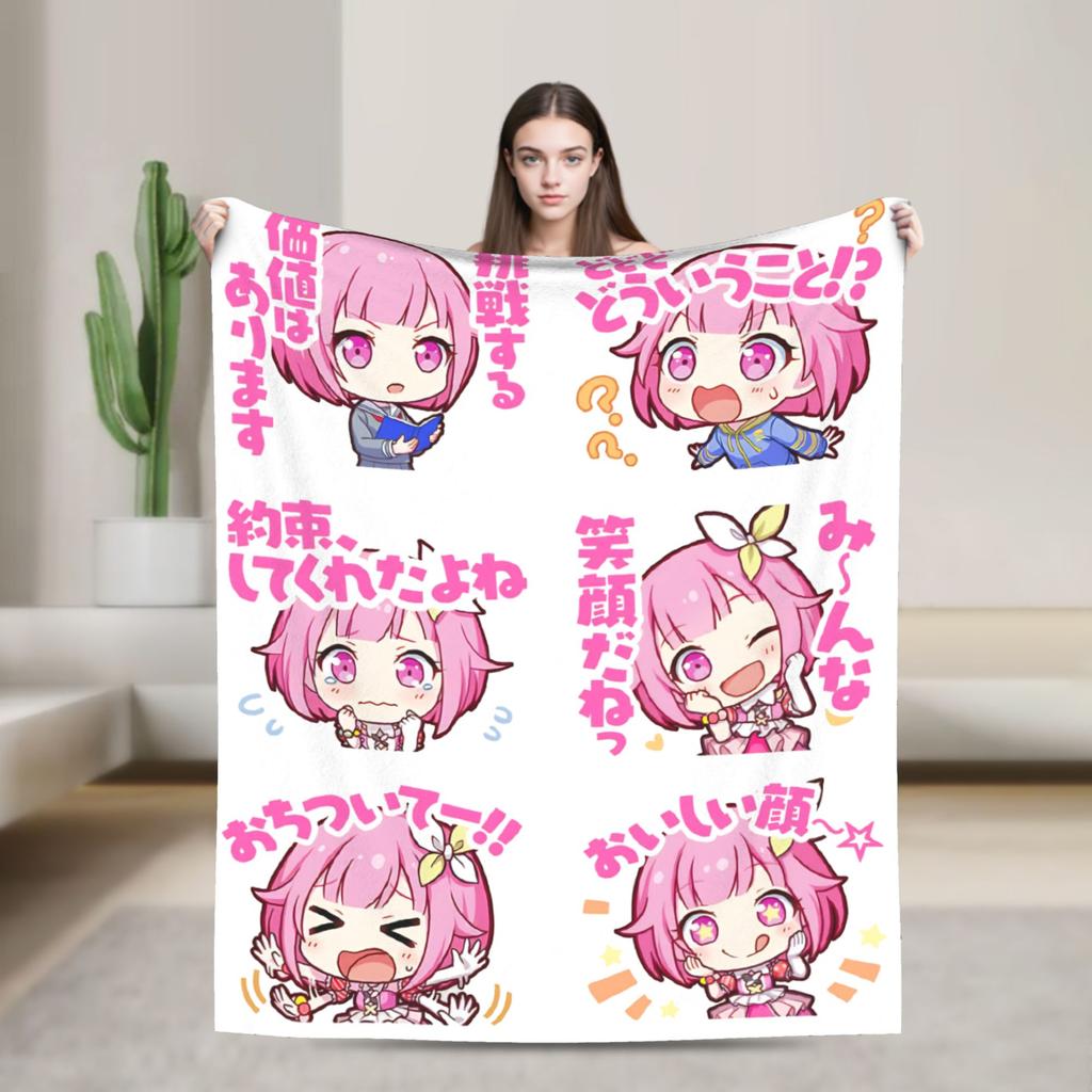 Rui Kamishiro Tsukasa Fleece Throw Blankets Singer Anime Blanket For Bed Outdoor Ultra-Soft Bedroom Quilt