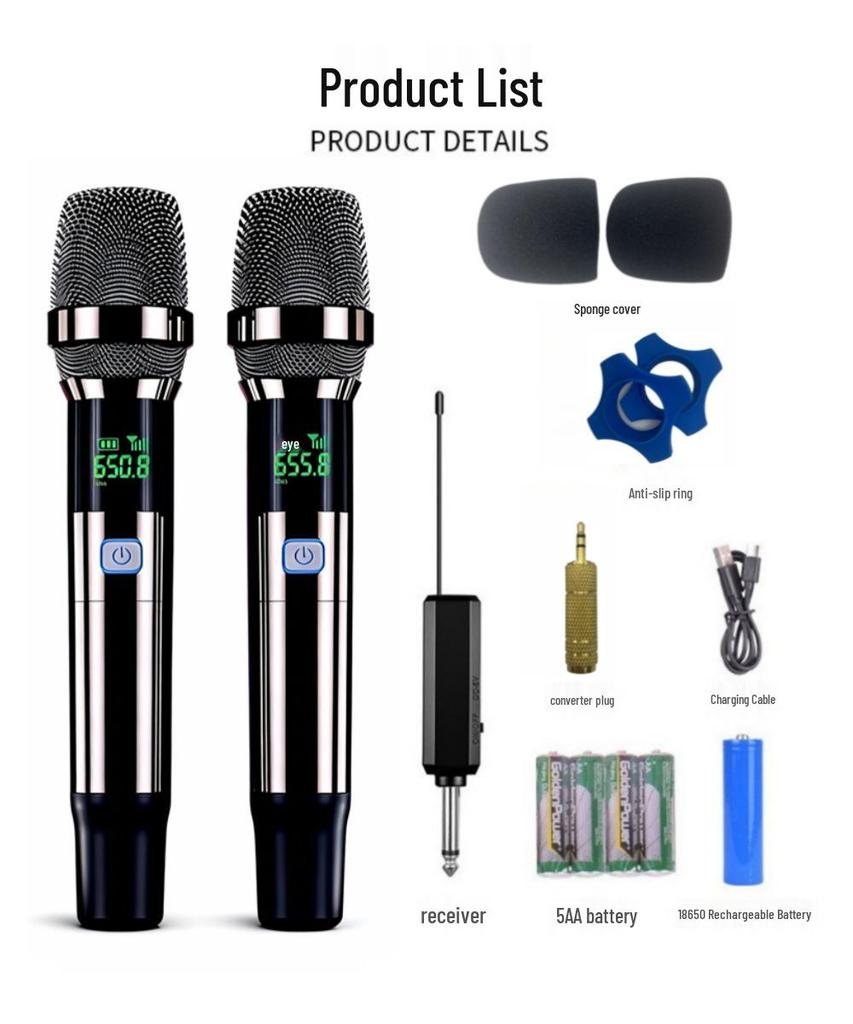 Wireless Dual-Mode Performance Microphone for Stage, Outdoor, and KTV Singing