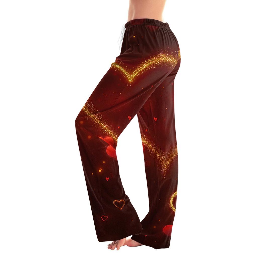 Women's Drawstring  Printed Casual Pants