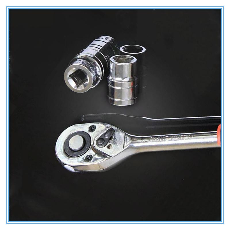1Pcs 1/4 3/8 1/2 Inch Socket Drive Ratchet Wrench Set Multi-function Spanner Bicycle Motorcycle Car Repairing Tool