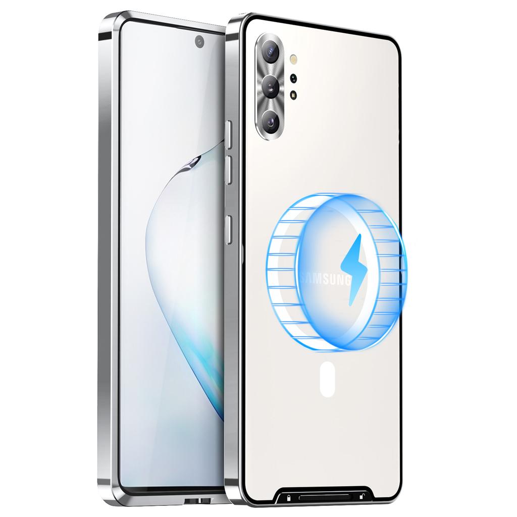 Anti-scratch Phone Cover For Samsung Galaxy Note 10 Plus 4G Metal Edge+Lens Protection Matte Phone Case