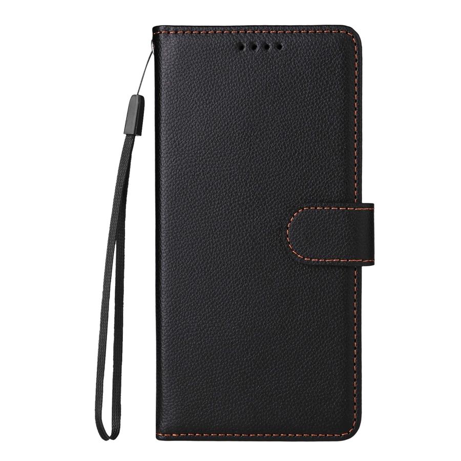 RFID Blocking Wallet Case for iPhone/Samsung 3 Card Slots + Cash Pocket Adjustable Kickstand | Textured Vegan Leather Phone Cover