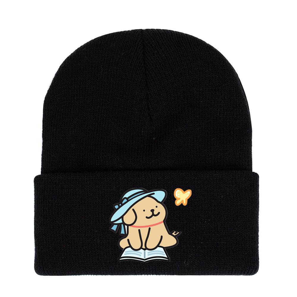Winter Maltese Knit Hat With Printed Design For Men Women Casual Weather Cold