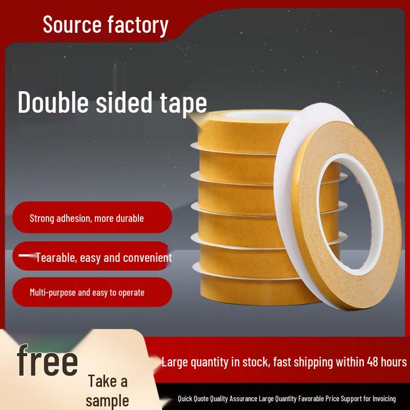 

High Viscosity Traceless Double-Sided Tape for Children s Crafts & Student Projects, Strong Fixation Cotton Paper, Widened Design. Trial pack 1.2cm width, 10y length / 1 roll