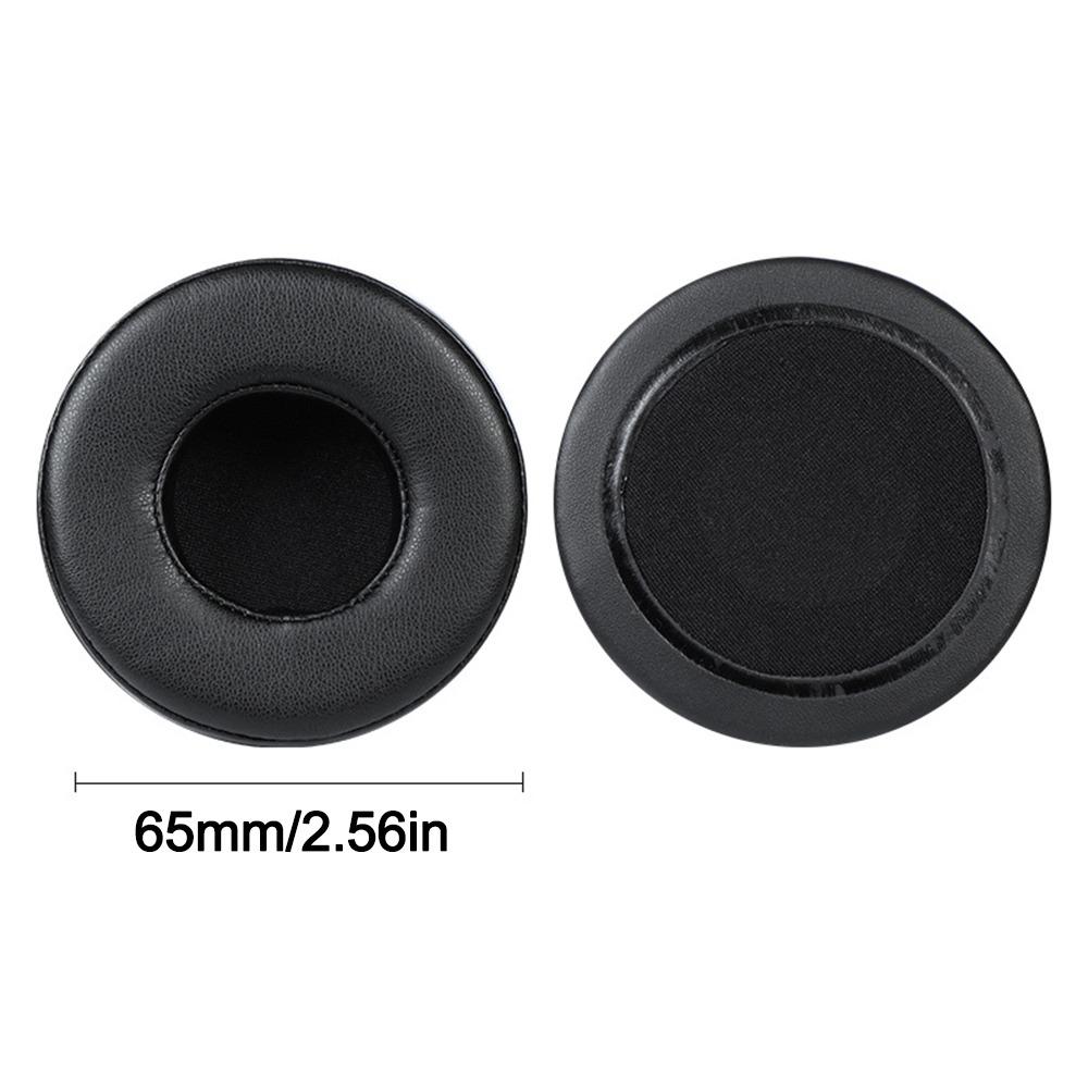 1Pair Round Ear Cushion Protein Leather Headphone Protective Cover Ear Pads  Headphones Accessories