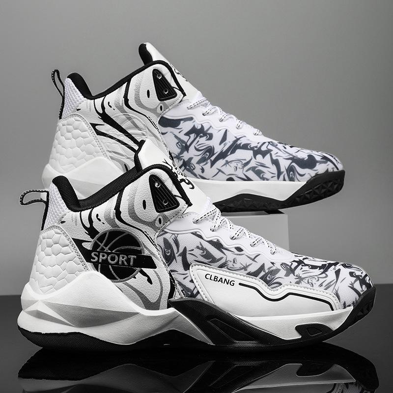 Kobe basketball shoes men's high-top older children's youth sneakers non-slip and breathable primary school children's men's air cushion sneakers