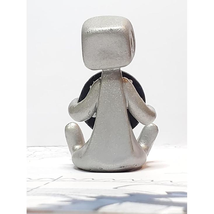 Cute Robot Statue, Your Anxiety Is A Lying H*e Robot Figurine Resin Art Toy Mental Health Kawaii Desk Buddy, Funny Robot Image Motivational Desktop