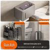 Punch-Free Wall-Mounted Gun Gray Tissue Box and Towel Holder