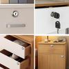 Modern Zinc Alloy Drawer Lock 138-22 Iron Cam Lock with Two Plastic Keys for Office Cabinet Doors Furniture Lock