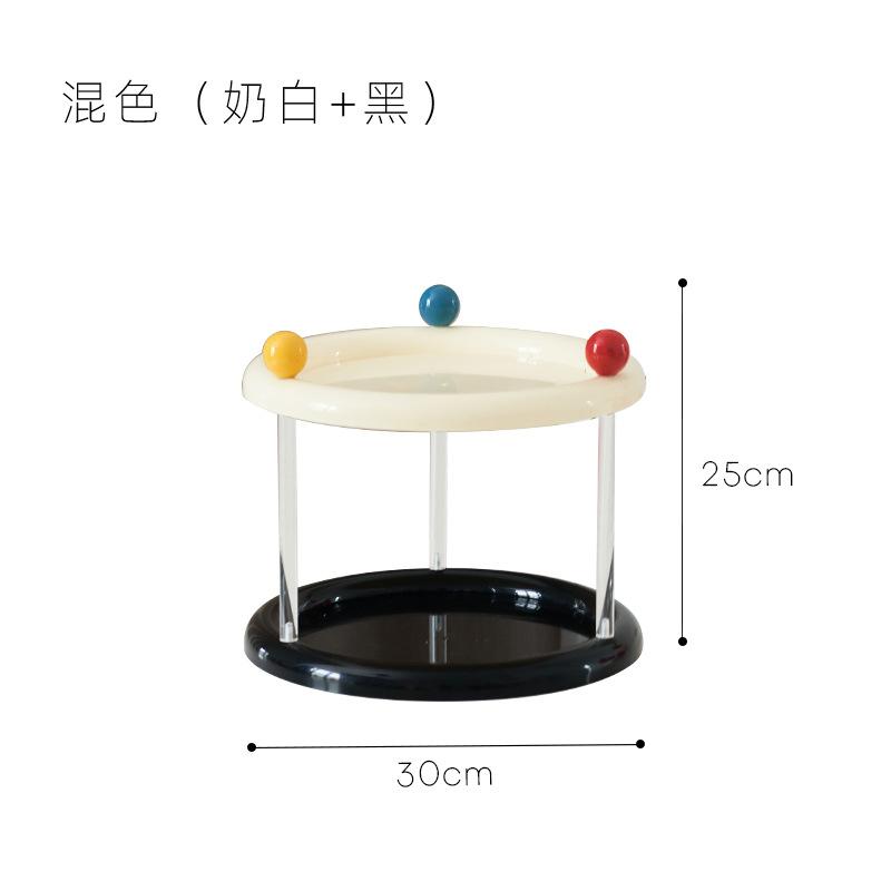 Dopamine Colored Round Small Item Storage Rack Multi-Layer For Office Desk Double Layer Cup Storage Rack