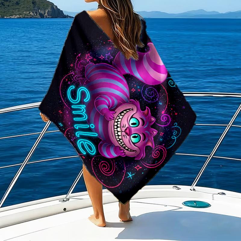 WonderlCat Fantasy Beach Towel - Soft, Absorbent Microfiber, Lightweight, Ideal for The Beach, Parties, Travel, Camping fan gifts
