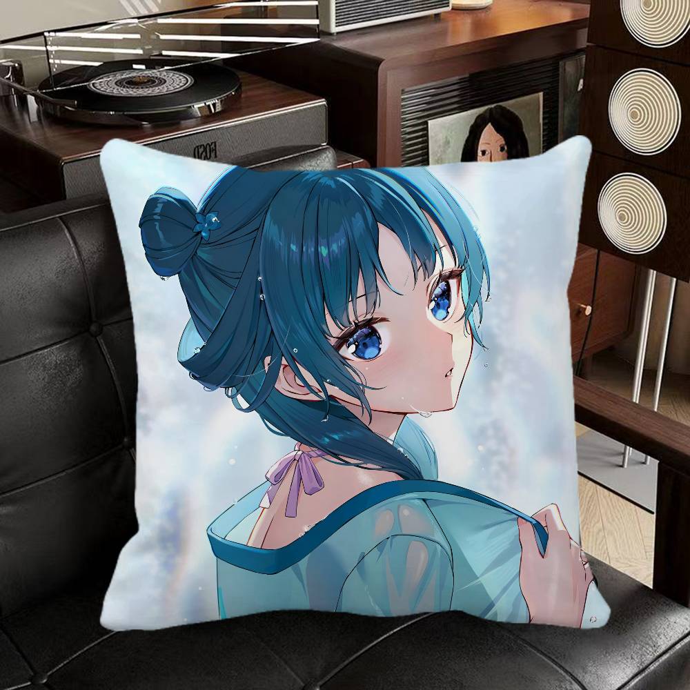 Maomao Anime The Apothecary Diaries Pillow Case Square Pillow Bedroom Sofa Leisure Comfort Cushion Car Home Decoration