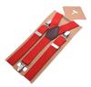 Unisex Adjustable Y-Back Suspenders Elastic 3 Clips Heavy Duty Braces for Pants Trousers