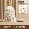 Drawstring Garbage Bags Cute Bathroom Garbage Bags Capybara Drawstring Large Leak-Proof Tear-Resistant Odor-Control Pocket For