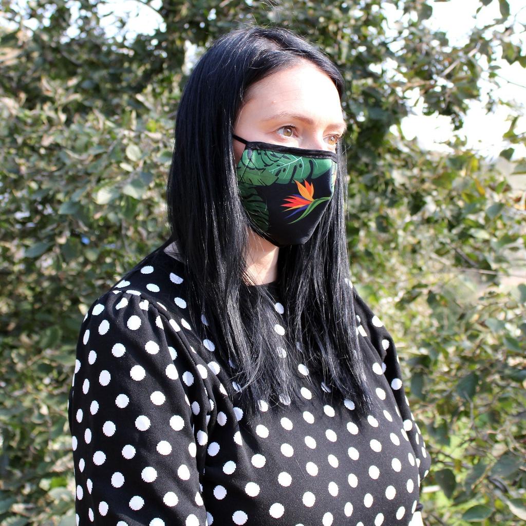 Cloth Face Mask - Adult Green Jungle