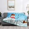 Home Decoration Plush Throw Sofa Blanket Bedspread Bed Fluffy Soft Blankets Decor Plaid Modern Halloween Merry Christmas Winter
