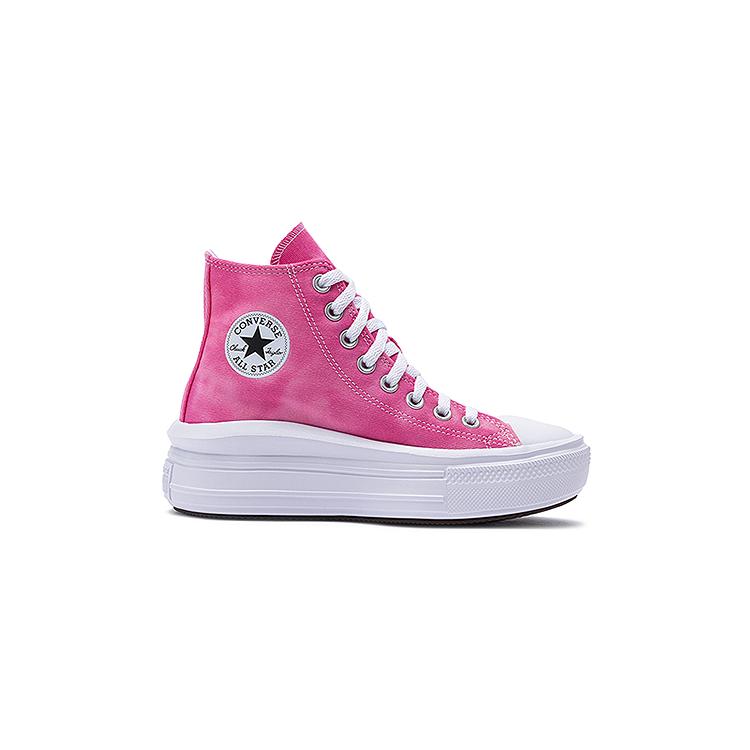 Converse Chuck Taylor All Star Move Platform High GS Chaos Fuchsia Kids Sneakers Pink White A11817C