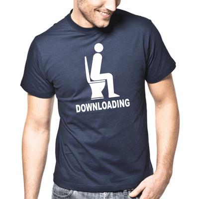 Men's and Women's T-shirts Downloading Sucking Geek Gamer Nerd Sayings Gift Fun Comedy Fun