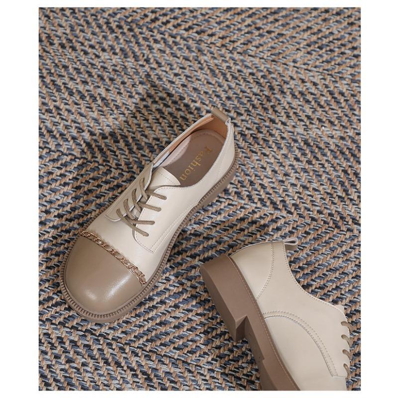 

Новые французские туфли Мэри Джейн на шнуровке в британском стиле на платформе, женские, на толстом каблуке, универсальные, подходящие по цвету, на мягкой подошве, маленькие кожаные туфли для женщин 40