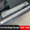 For Ford Kuga Escape -  2024 Steel Door Sill Scuff Plate Cover Trim Welcome Pedal Protector Guard Car Accessories